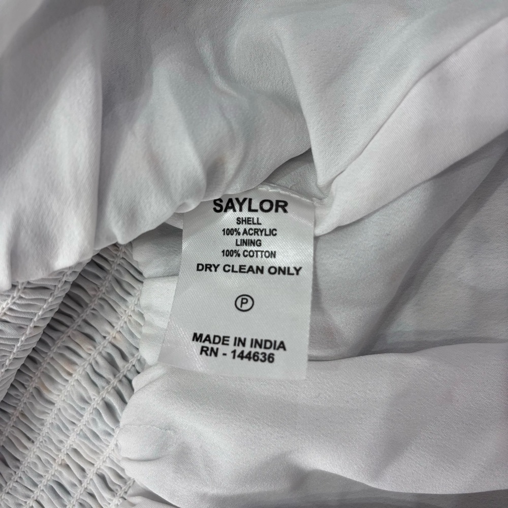 Saylor Amal Ruffle Smocked Skirt Baby Blue & White Size S - Picture 8 of 8
